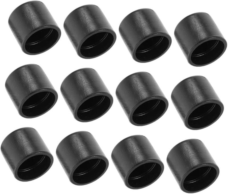 HANABASS 12pcs Black Foosball Table Cover Safety End Caps Easy Install Machine Plugs - Image 1